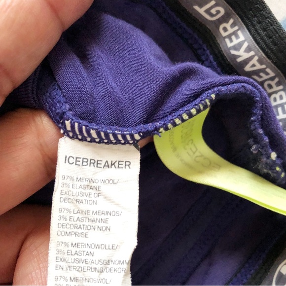 Icebreaker Merino GT Full Zip Up Fitted In Purple Size XS - Picture 10 of 10